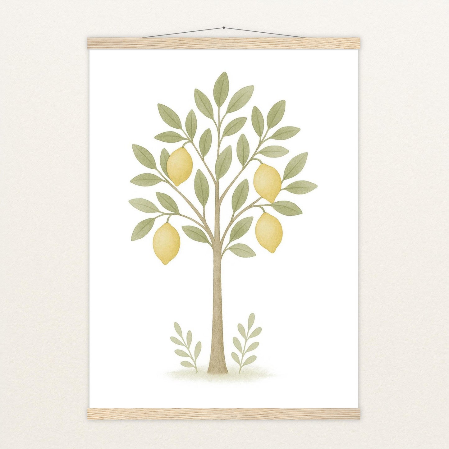 Zitronenbaum Poster mit Leisten von tinylearner