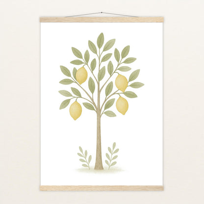 Zitronenbaum Poster mit Leisten von tinylearner