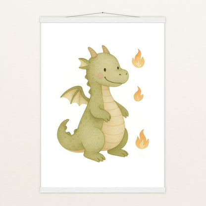 Drax der Drache Poster mit Leisten von tinylearner