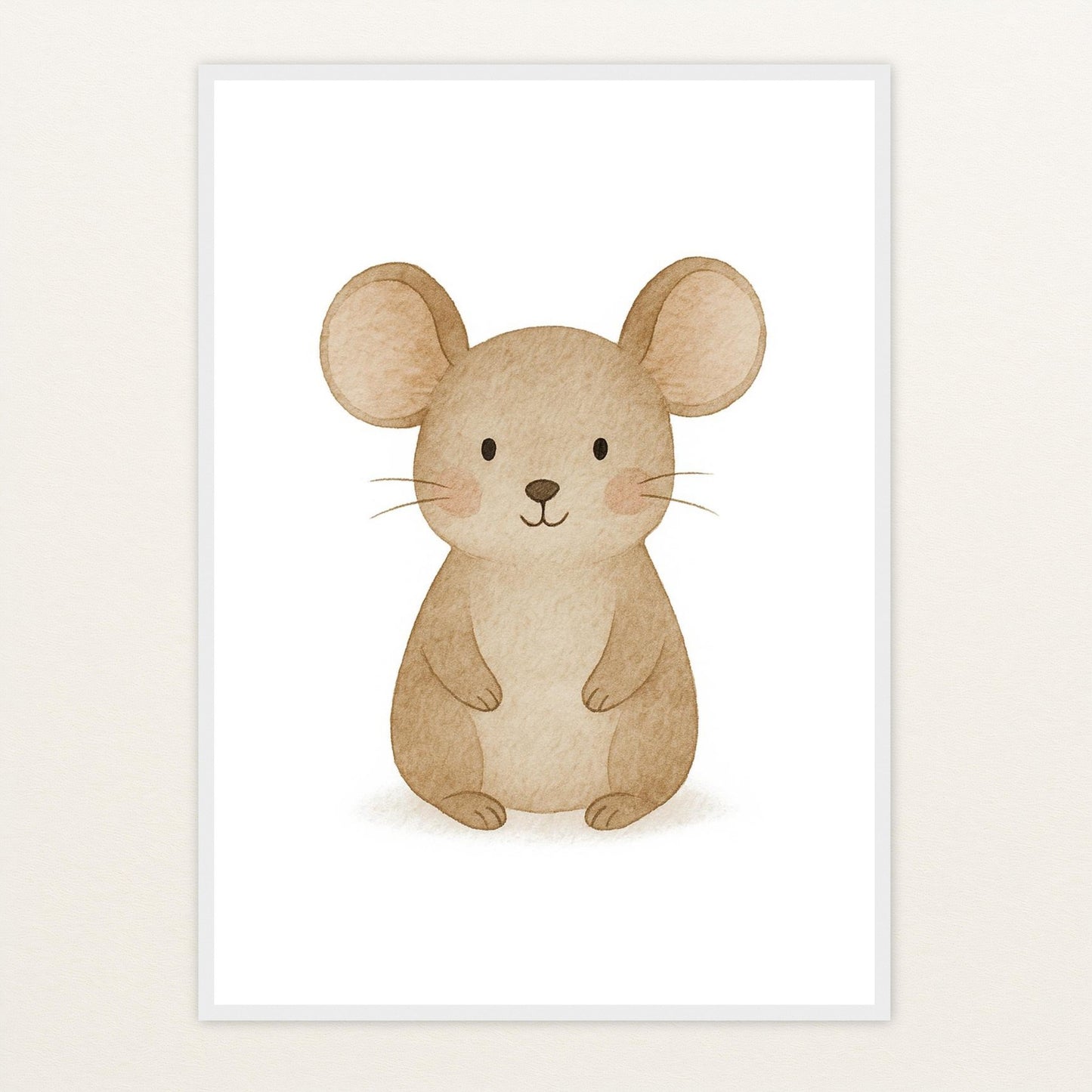 Mimi die Maus Poster mit Holzrahmen von tinylearner