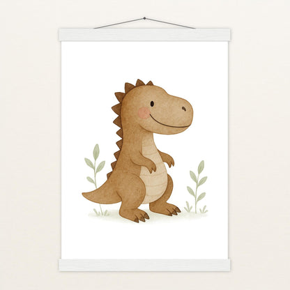 Dinosaurier T-Rex Poster mit Leisten von tinylearner