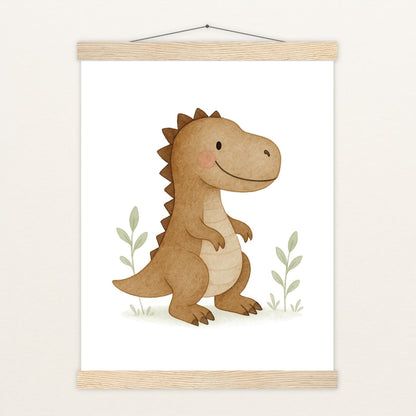 Dinosaurier T-Rex Poster mit Leisten von tinylearner