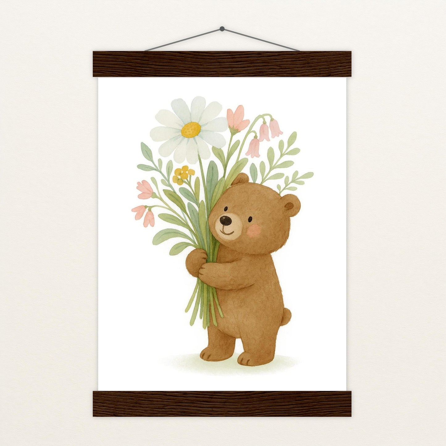 Balu der Bär - Motiv: "Blumenstrauß" Poster mit Leisten von tinylearner