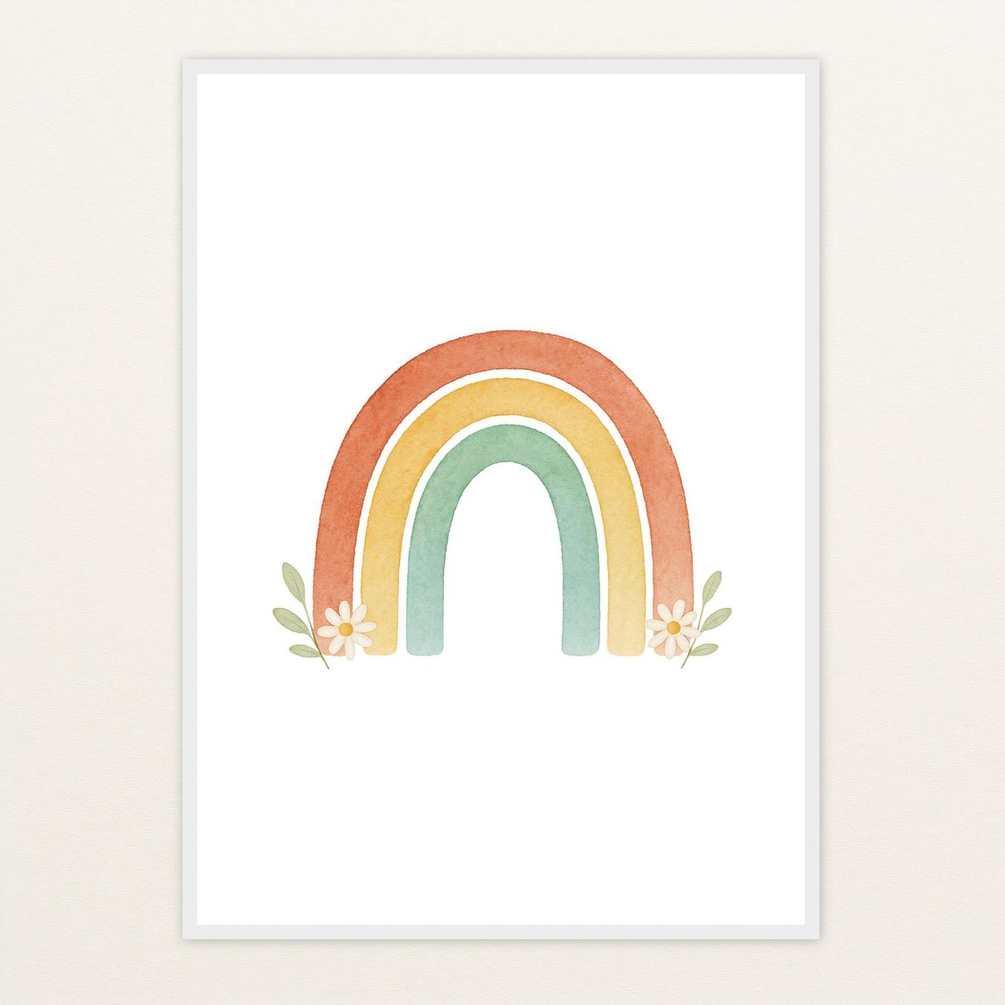 Regenbogen Poster mit Holzrahmen von tinylearner