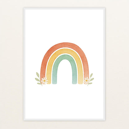 Regenbogen Poster mit Holzrahmen von tinylearner