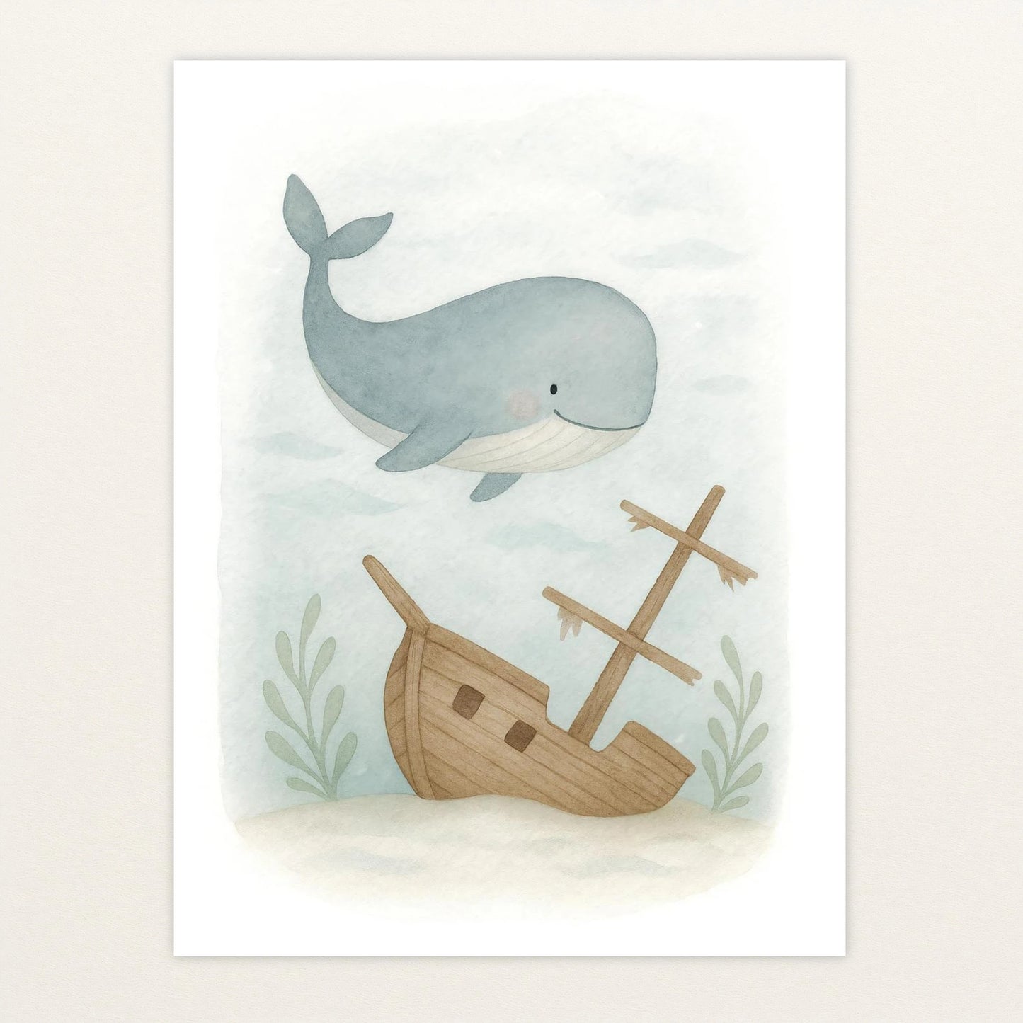 Willi der Wal - Motiv: "Schiffswrack" Poster von tinylearner