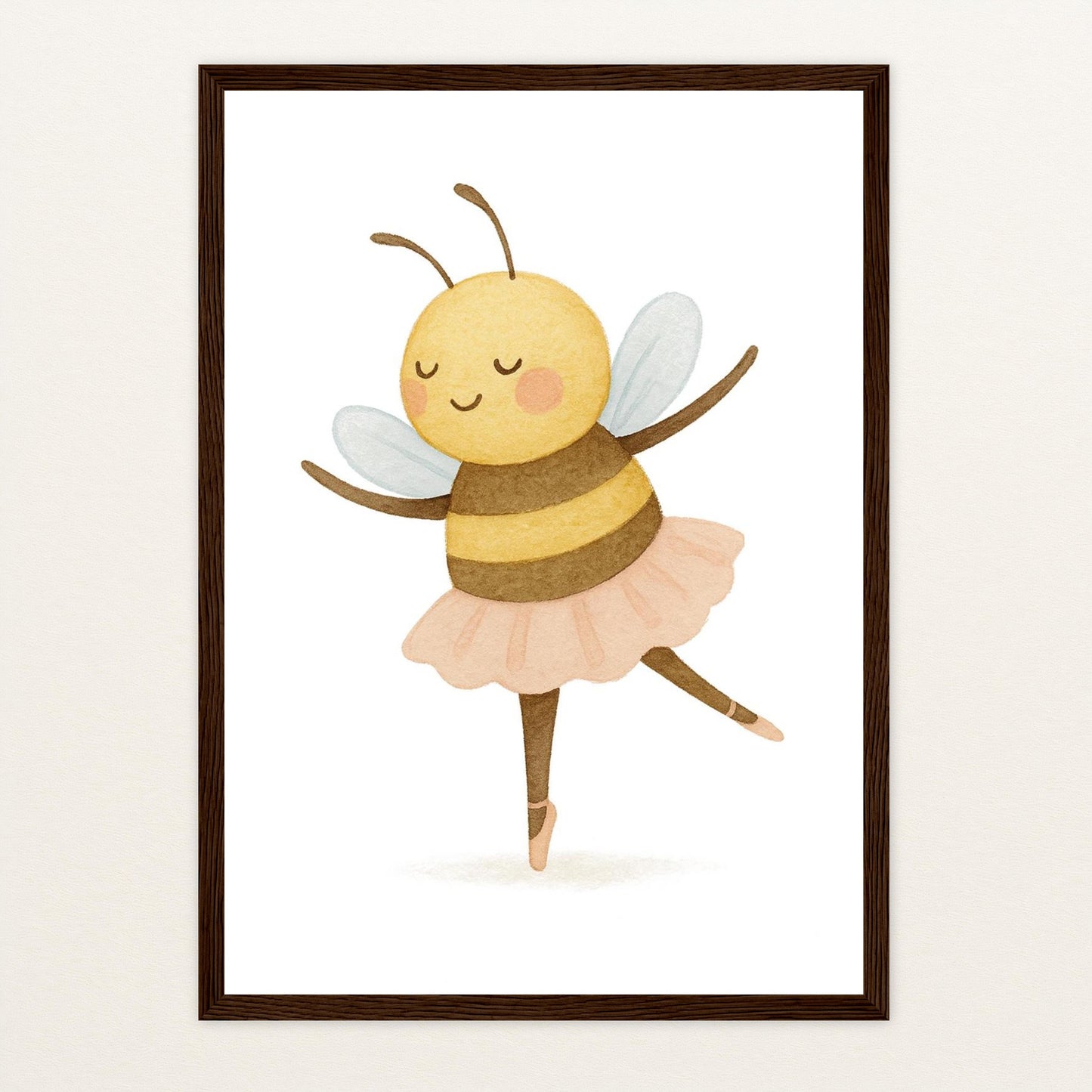 Bibi die Biene - Motiv: "Ballett" Poster mit Holzrahmen von tinylearner