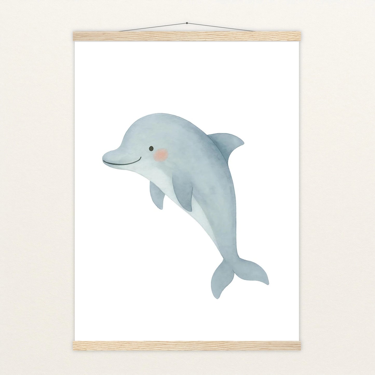 Dora der Delfin Poster mit Leisten von tinylearner