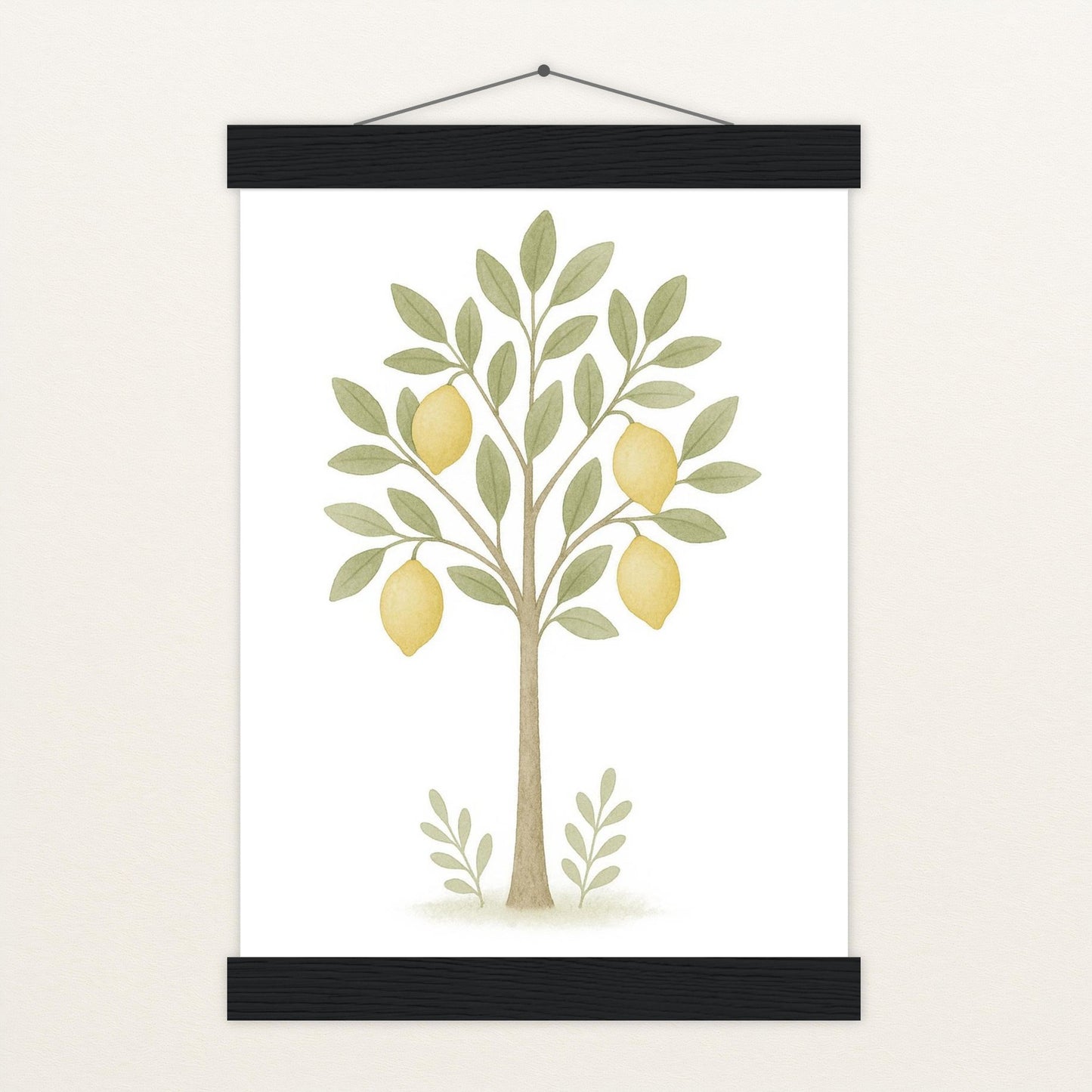 Zitronenbaum Poster mit Leisten von tinylearner