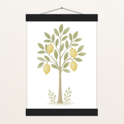 Zitronenbaum Poster mit Leisten von tinylearner