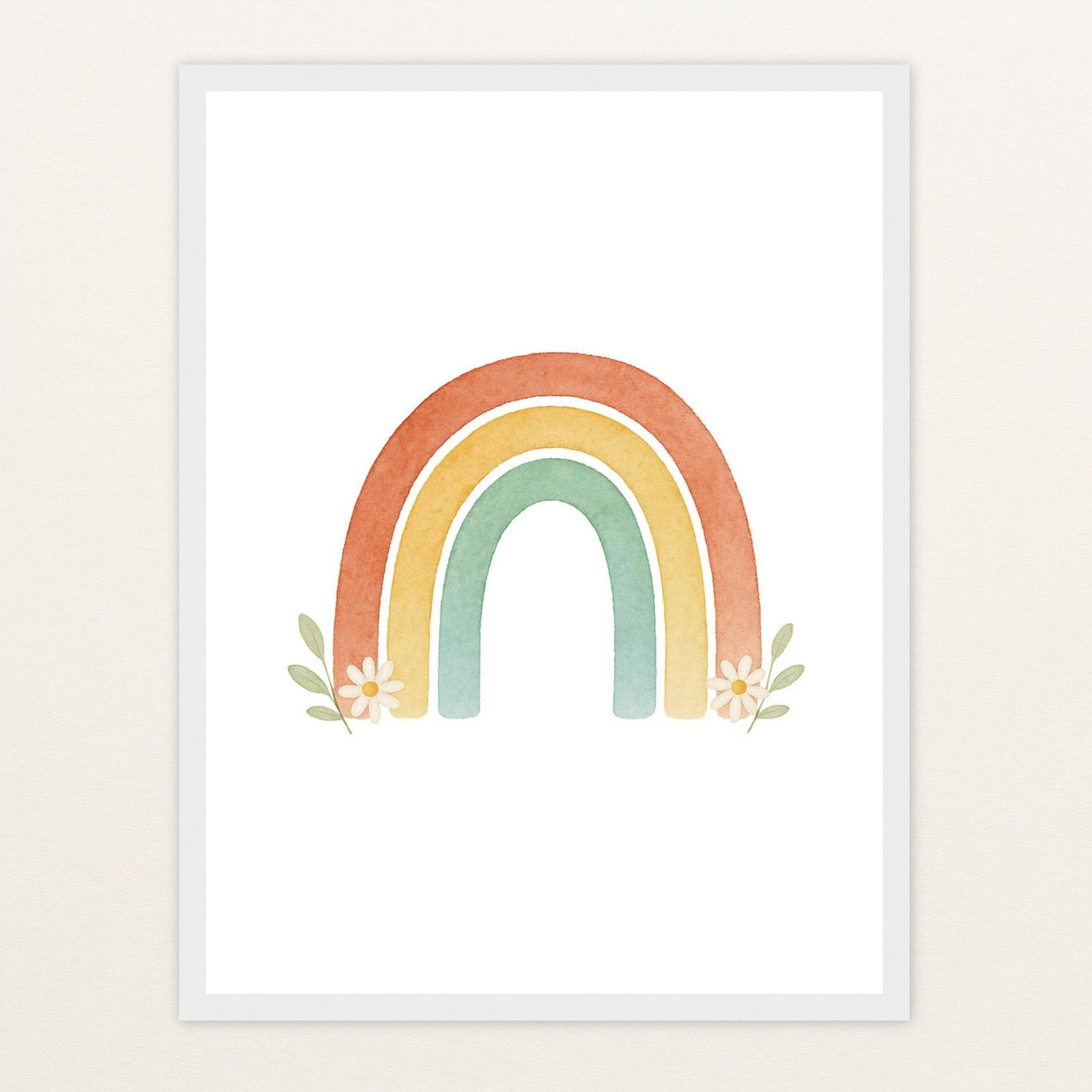 Regenbogen Poster mit Holzrahmen von tinylearner