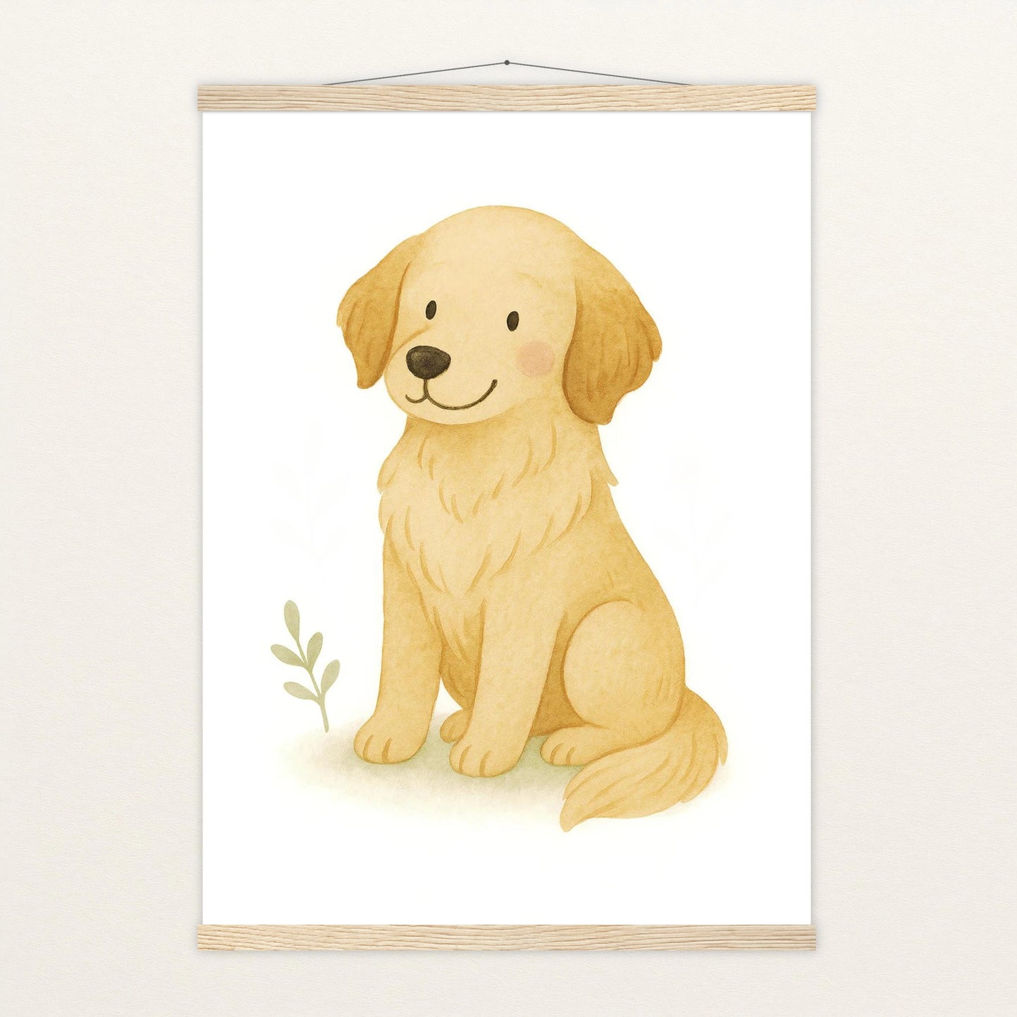 Hugo der Hund Poster mit Leisten von tinylearner