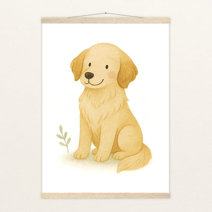 Hugo der Hund Poster mit Leisten von tinylearner