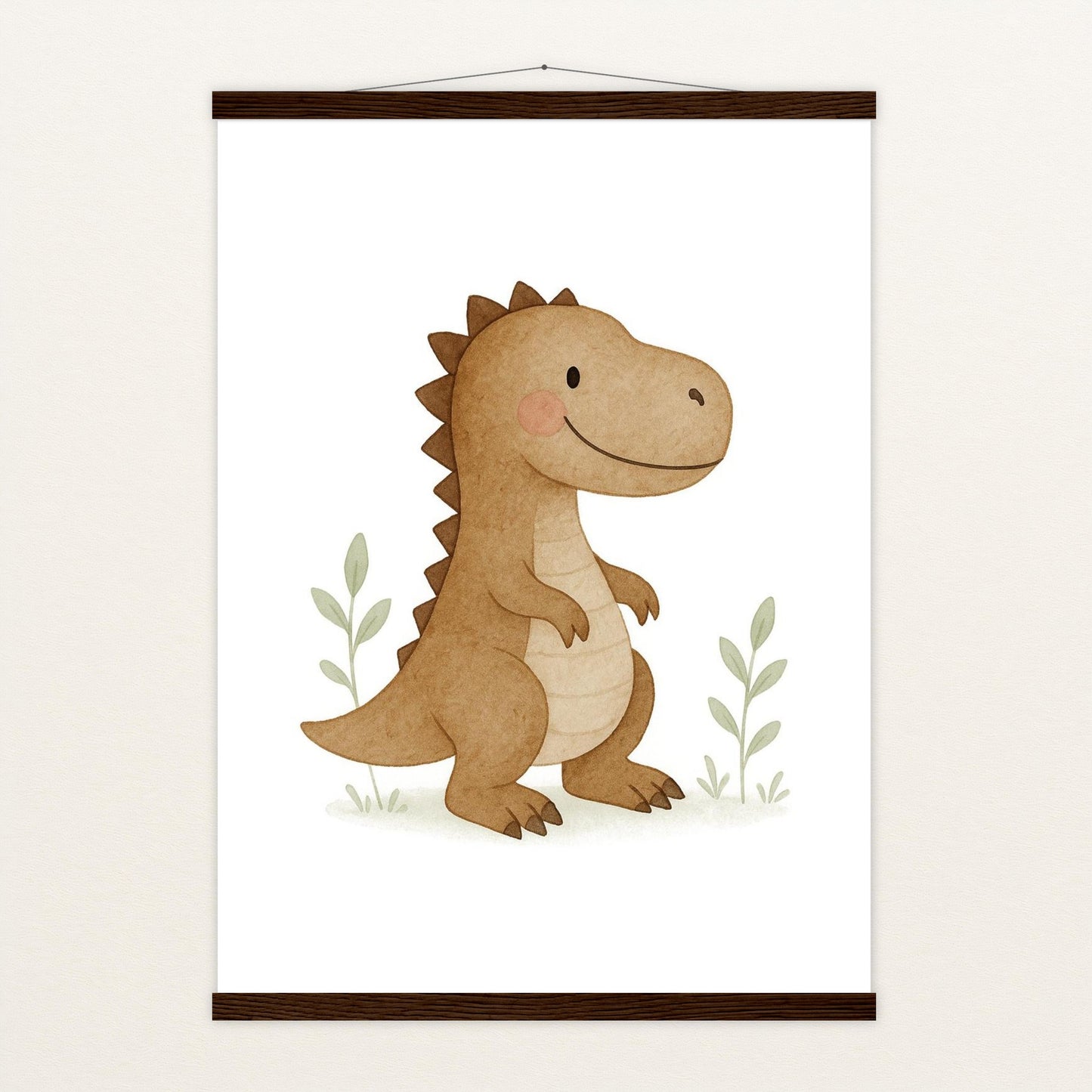 Dinosaurier T-Rex Poster mit Leisten von tinylearner