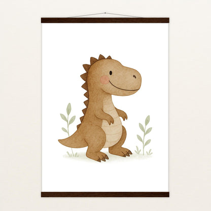 Dinosaurier T-Rex Poster mit Leisten von tinylearner