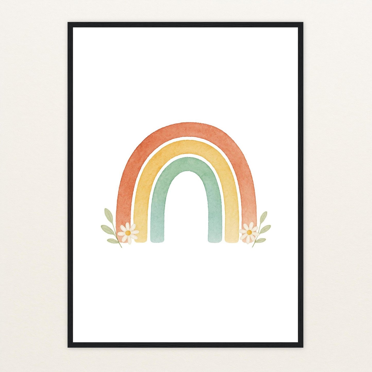 Regenbogen Poster mit Holzrahmen von tinylearner