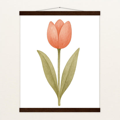 Tulpe Poster mit Leisten von tinylearner