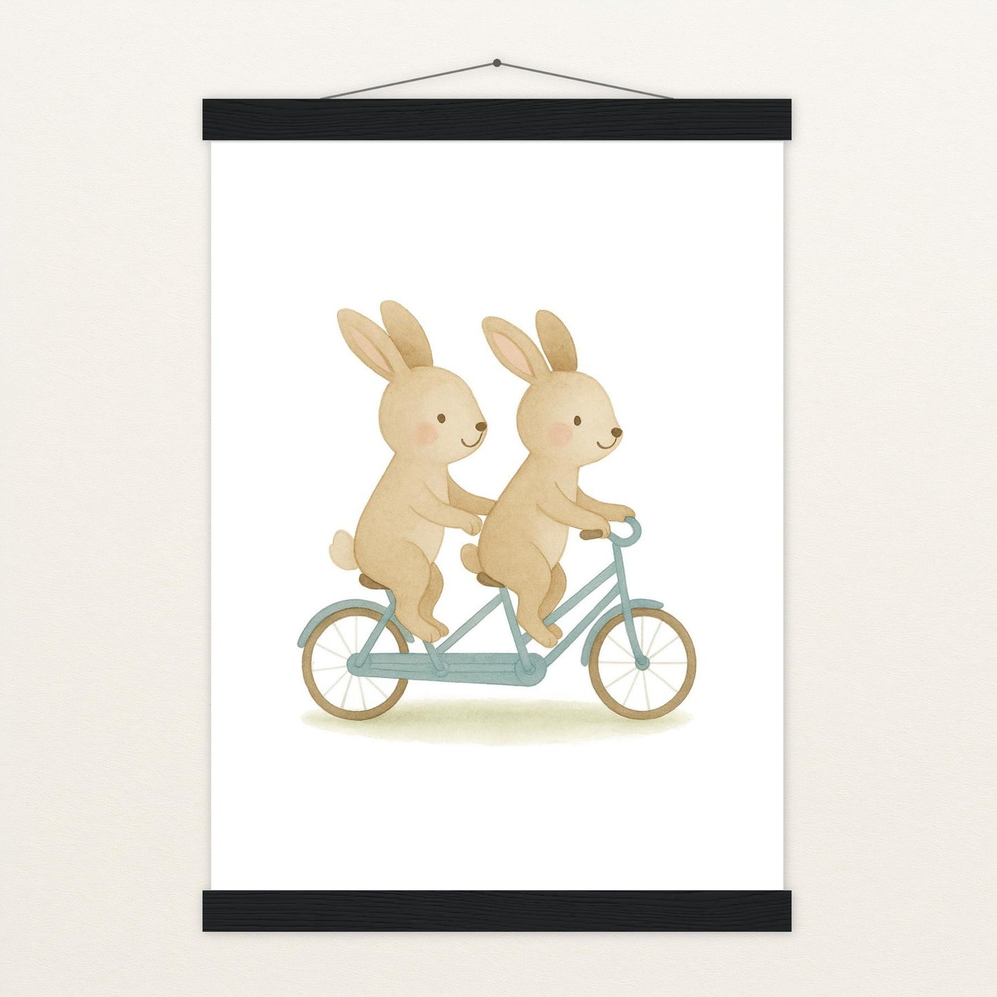 Holly der Hase - Motiv: "Tandem" Poster mit Leisten von tinylearner