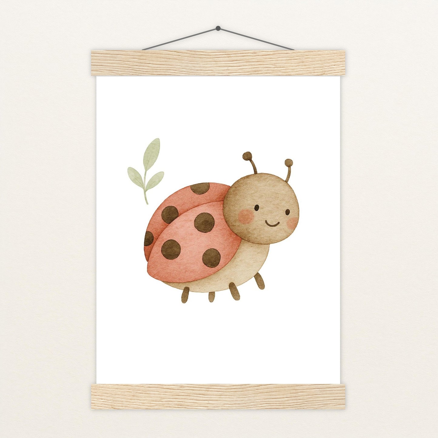 Marie der Marienenkäfer Poster mit Leisten von tinylearner