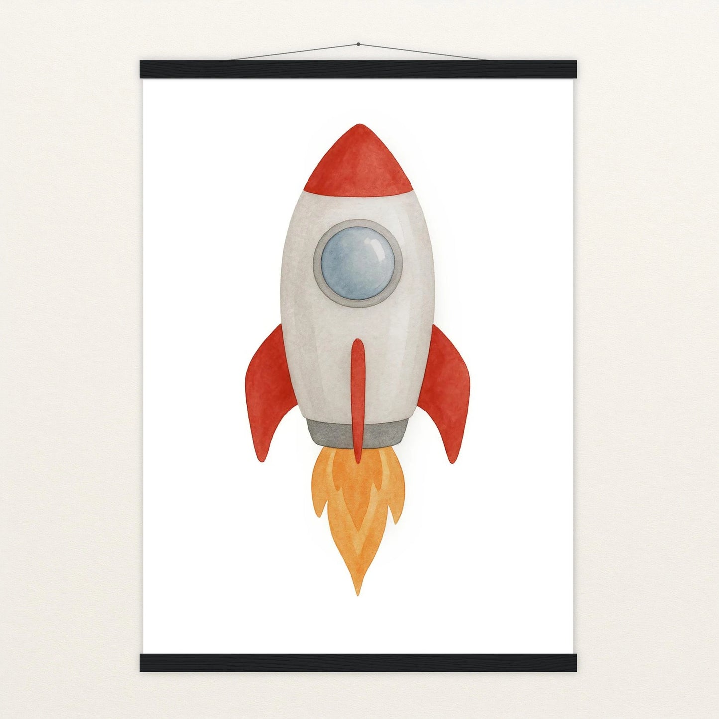 Rakete Poster mit Leisten von tinylearner
