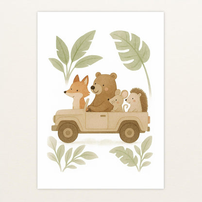 Tierfreunde - Motiv: "Safari" Poster von tinylearner