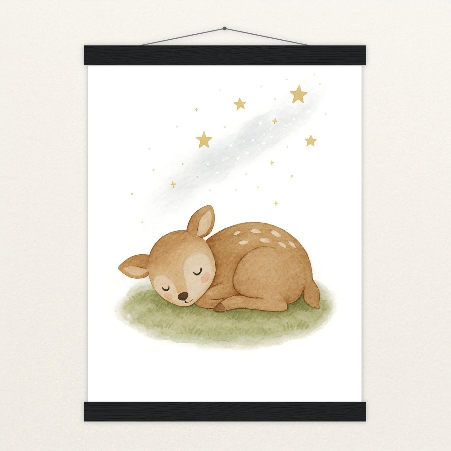 Ria das Reh - Motiv: "Schlafend" Poster mit Leisten von tinylearner