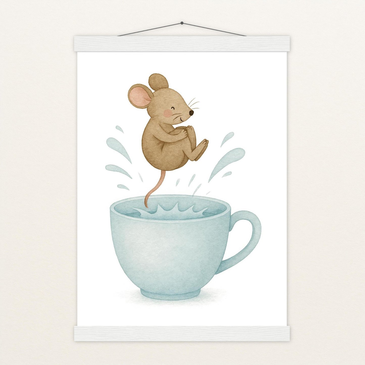 Mimi die Maus - Motiv: "Pool" Poster mit Leisten von tinylearner