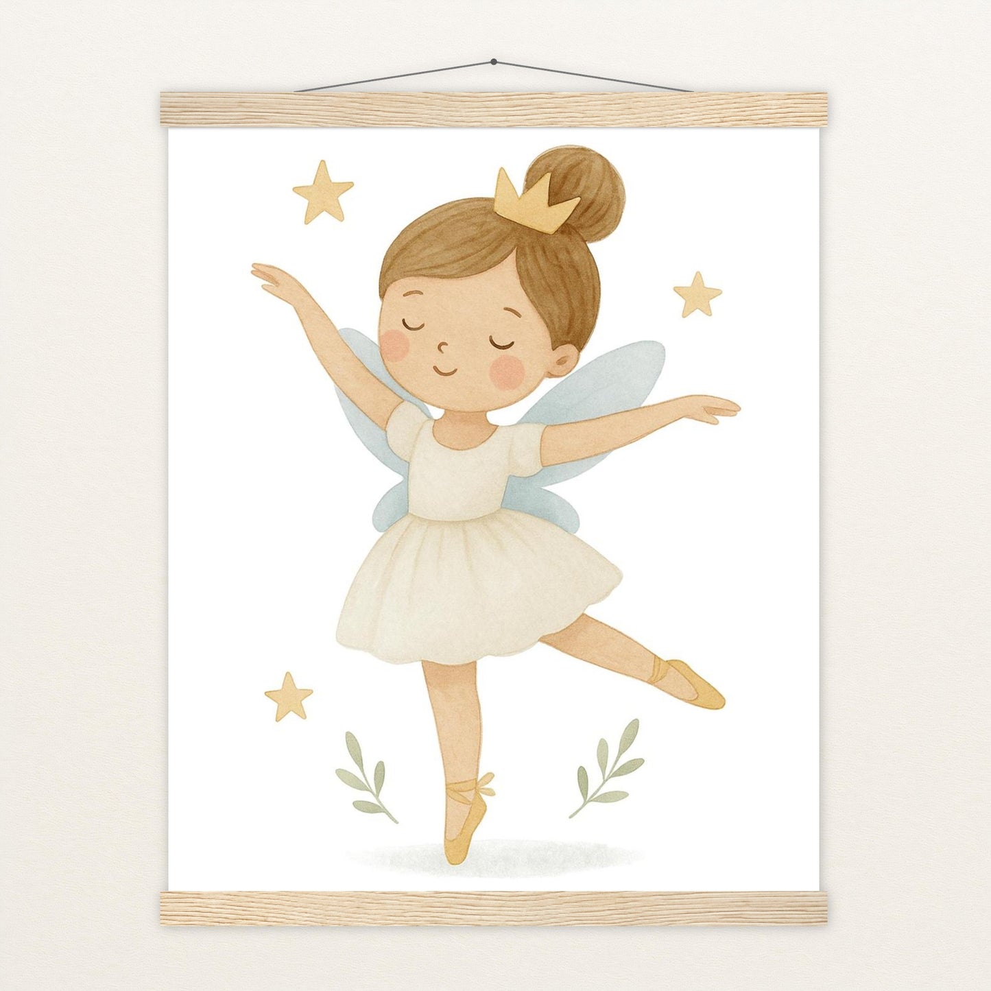 Fina die Fee - Motiv: "Ballett" Poster mit Leisten von tinylearner