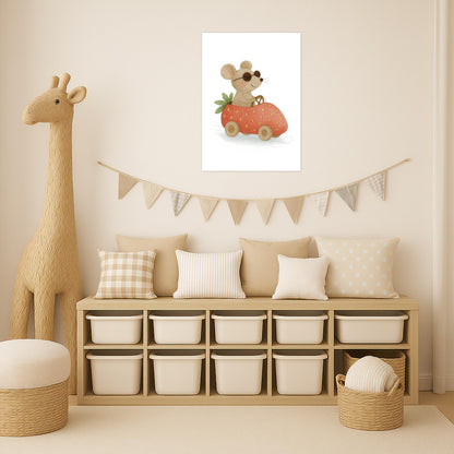 Mimi die Maus - Motiv: "Erdbeerwagen" Poster von tinylearner