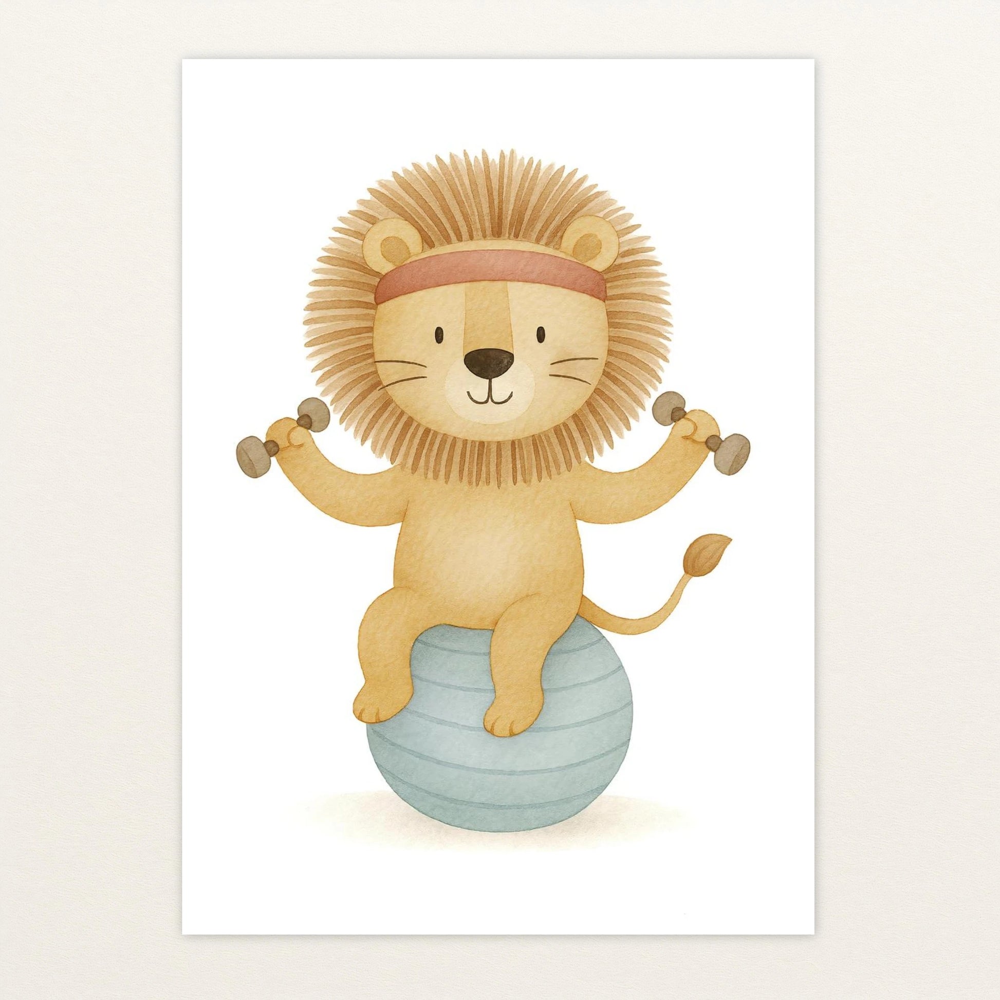 Leo der Löwe - Motiv: "Workout" Poster von tinylearner