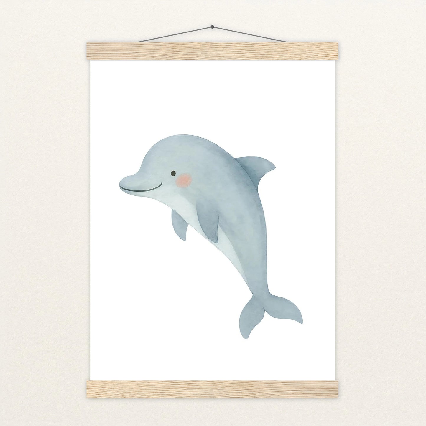 Dora der Delfin Poster mit Leisten von tinylearner