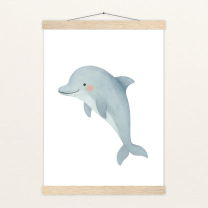 Dora der Delfin Poster mit Leisten von tinylearner