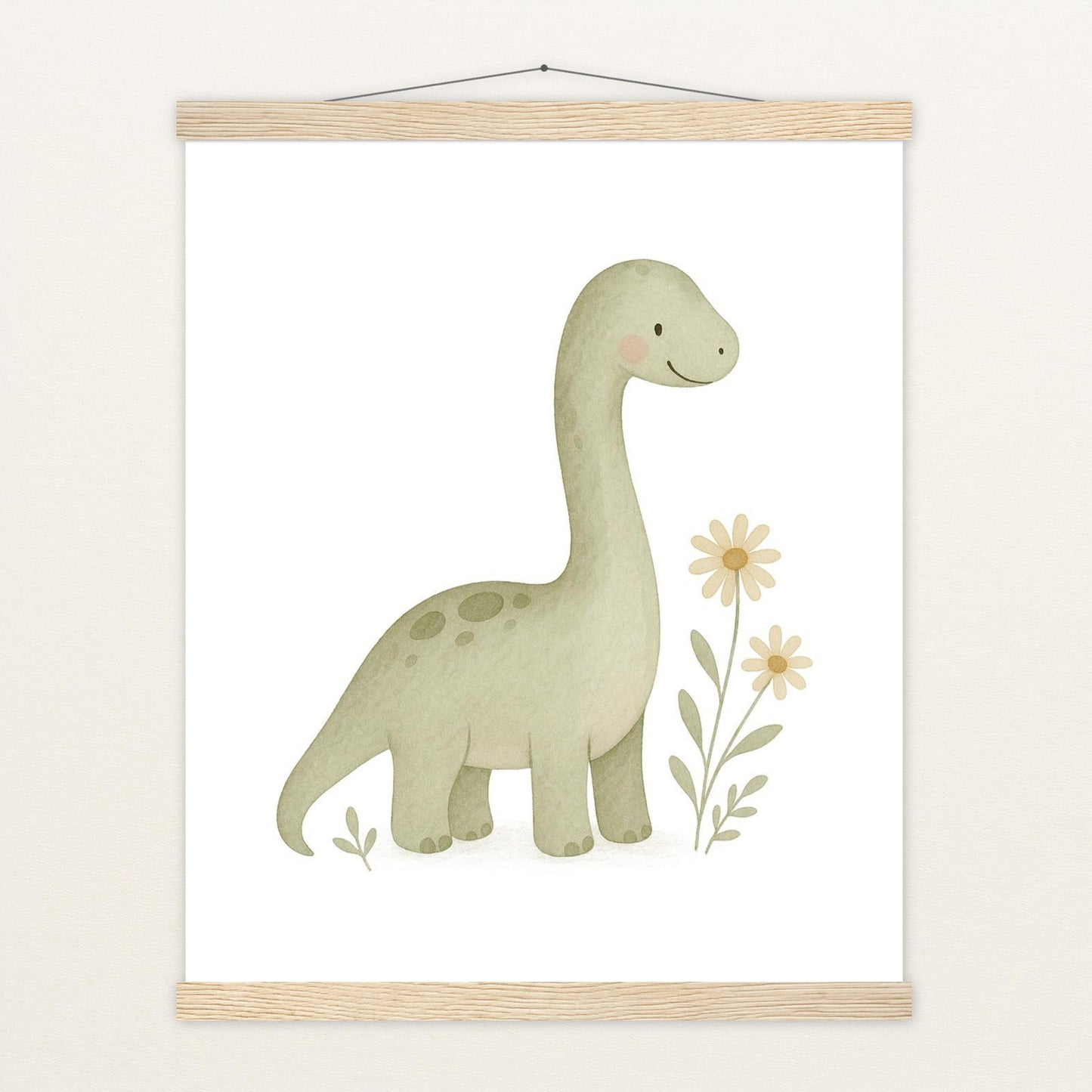 Dinosaurier Brachiosaurus Poster mit Leisten von tinylearner