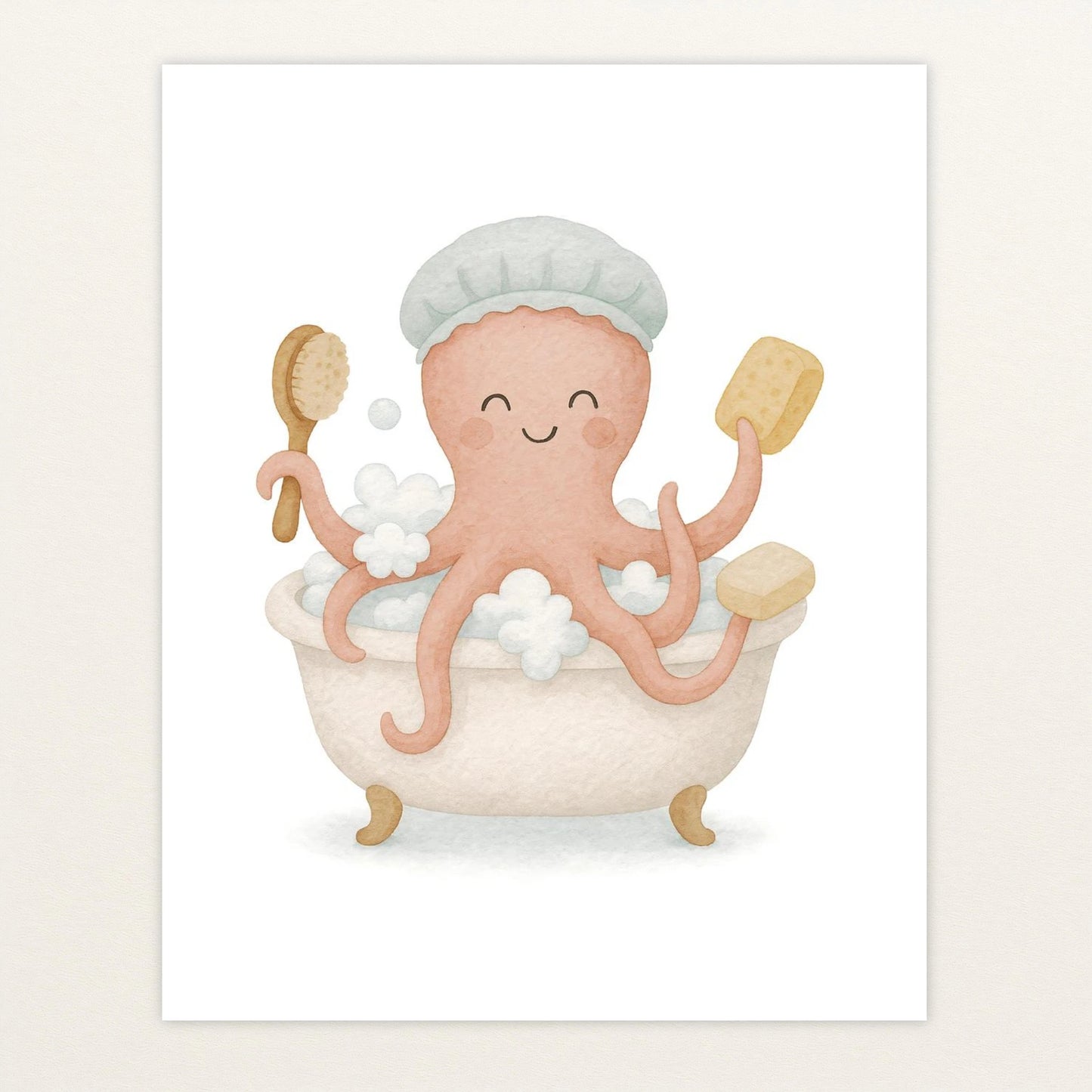 Tilli der Tintenfisch - Motiv: "Baden" Poster von tinylearner