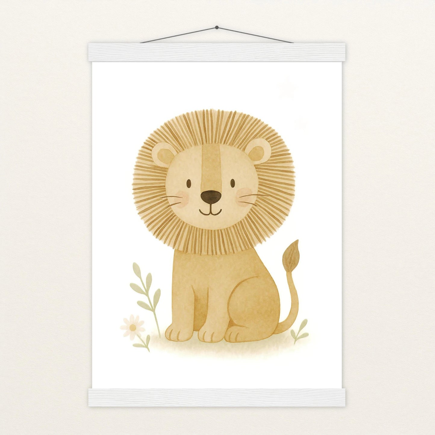 Leo der Löwe Poster mit Leisten von tinylearner