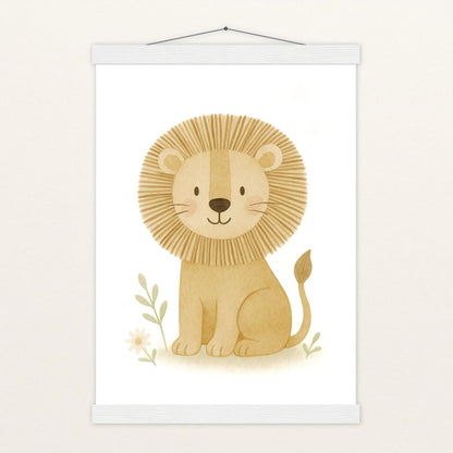 Leo der Löwe Poster mit Leisten von tinylearner