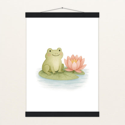 Flocke der Frosch Poster mit Leisten von tinylearner