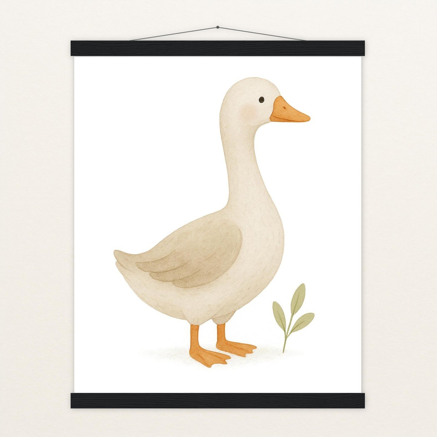 Gusi die Gans Poster mit Leisten von tinylearner