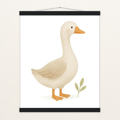 Gusi die Gans Poster mit Leisten von tinylearner