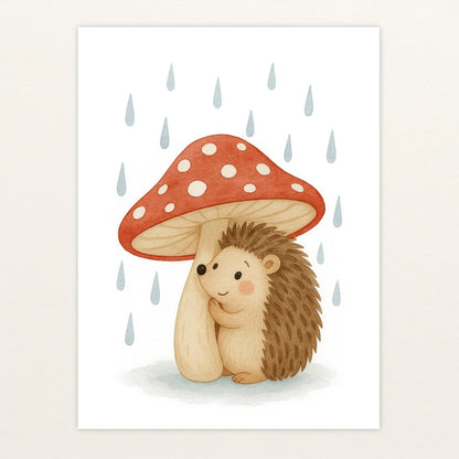 Iggi der Igel - Motiv: "Regen" Poster von tinylearner