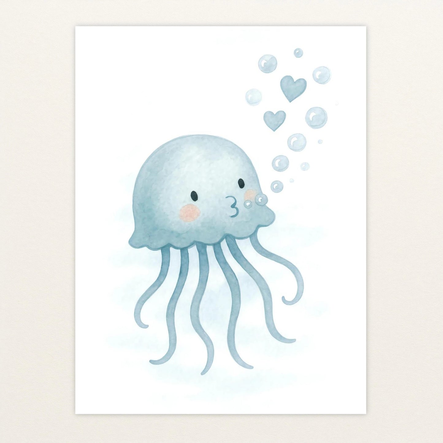 Quinn die Qualle - Motiv: "Luftblasen" Poster von tinylearner