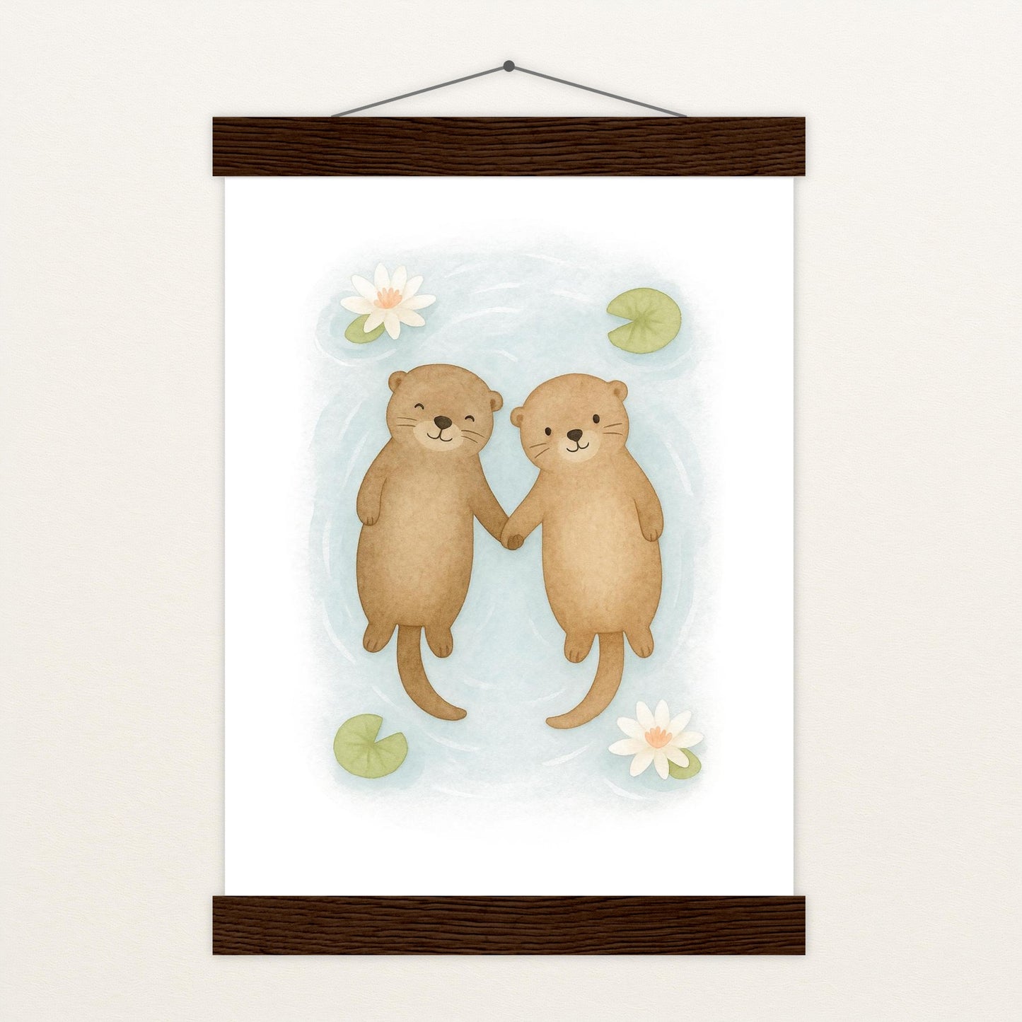 Otti der Otter Poster mit Leisten von tinylearner