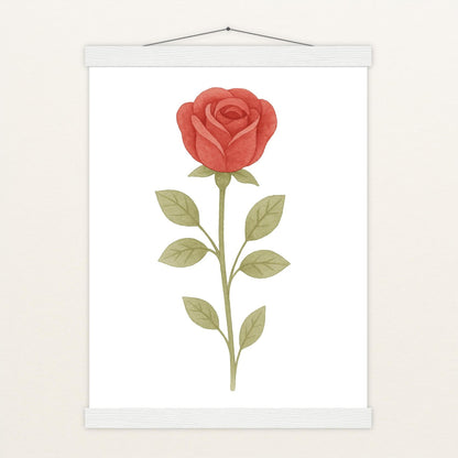 Rose Poster mit Leisten von tinylearner