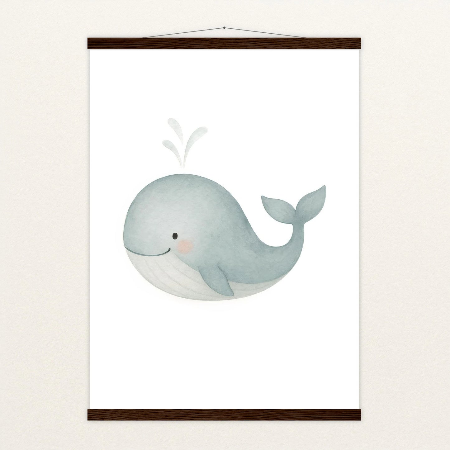 Willi der Wal Poster mit Leisten von tinylearner