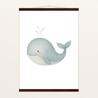 Willi der Wal Poster mit Leisten von tinylearner