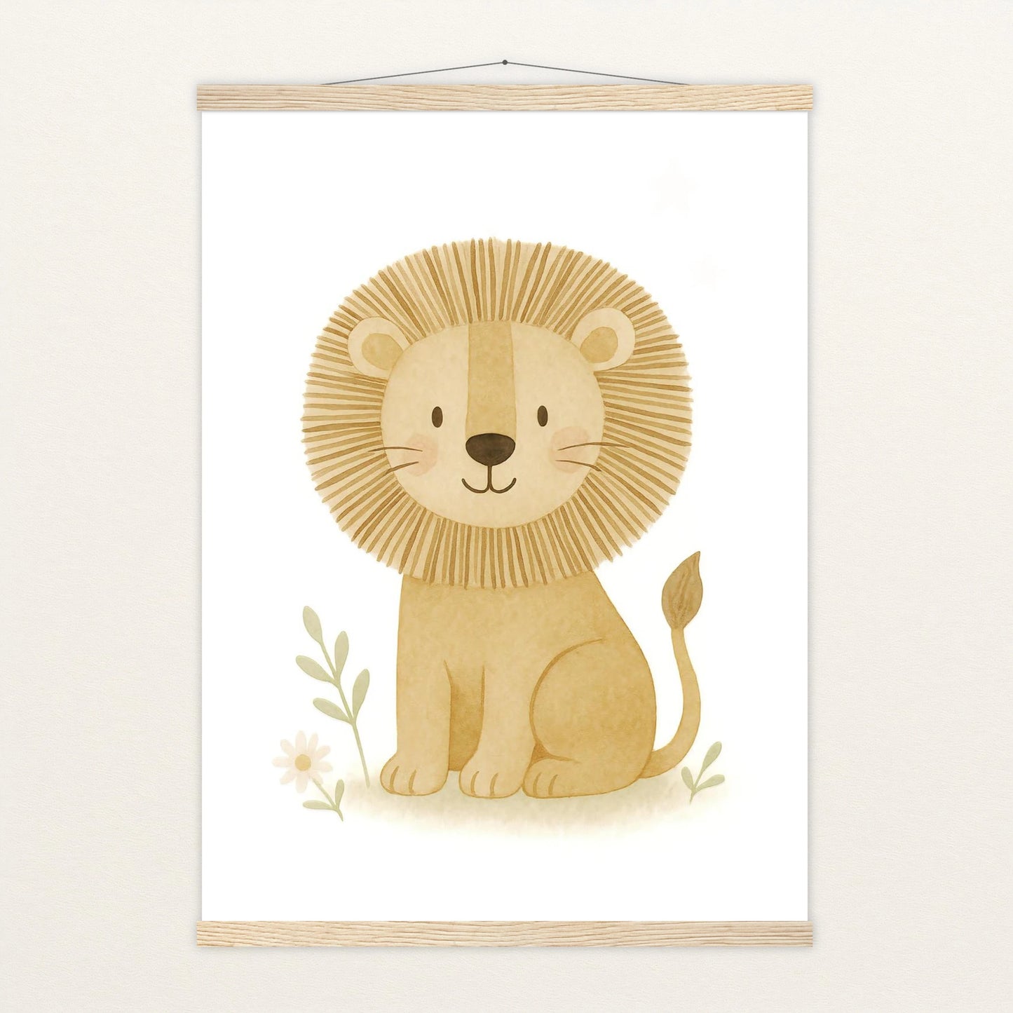 Leo der Löwe Poster mit Leisten von tinylearner