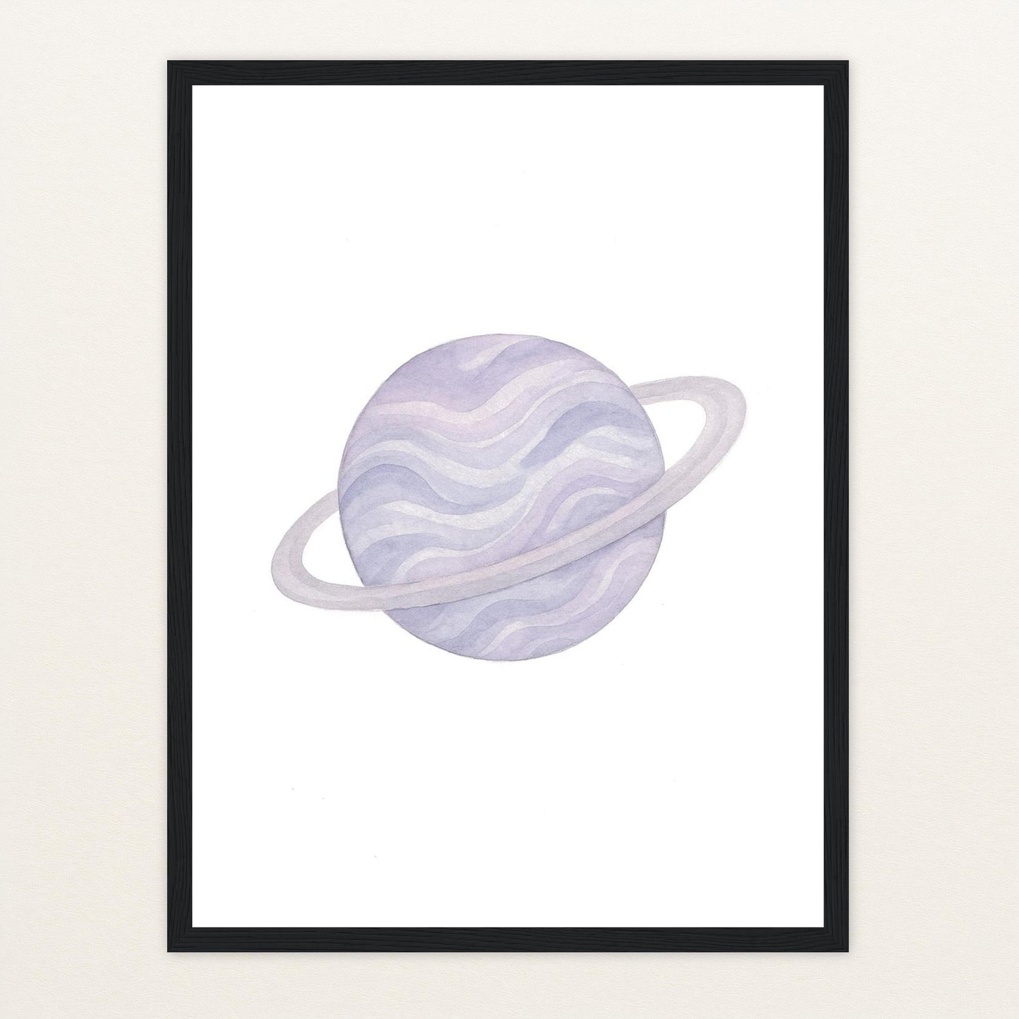 Planet Poster mit Holzrahmen von tinylearner