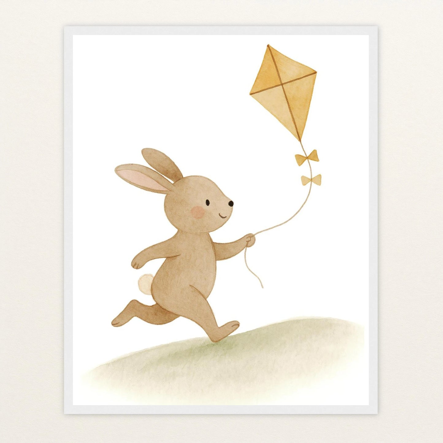 Holly der Hase - Motiv: "Drachen" Poster mit Holzrahmen von tinylearner