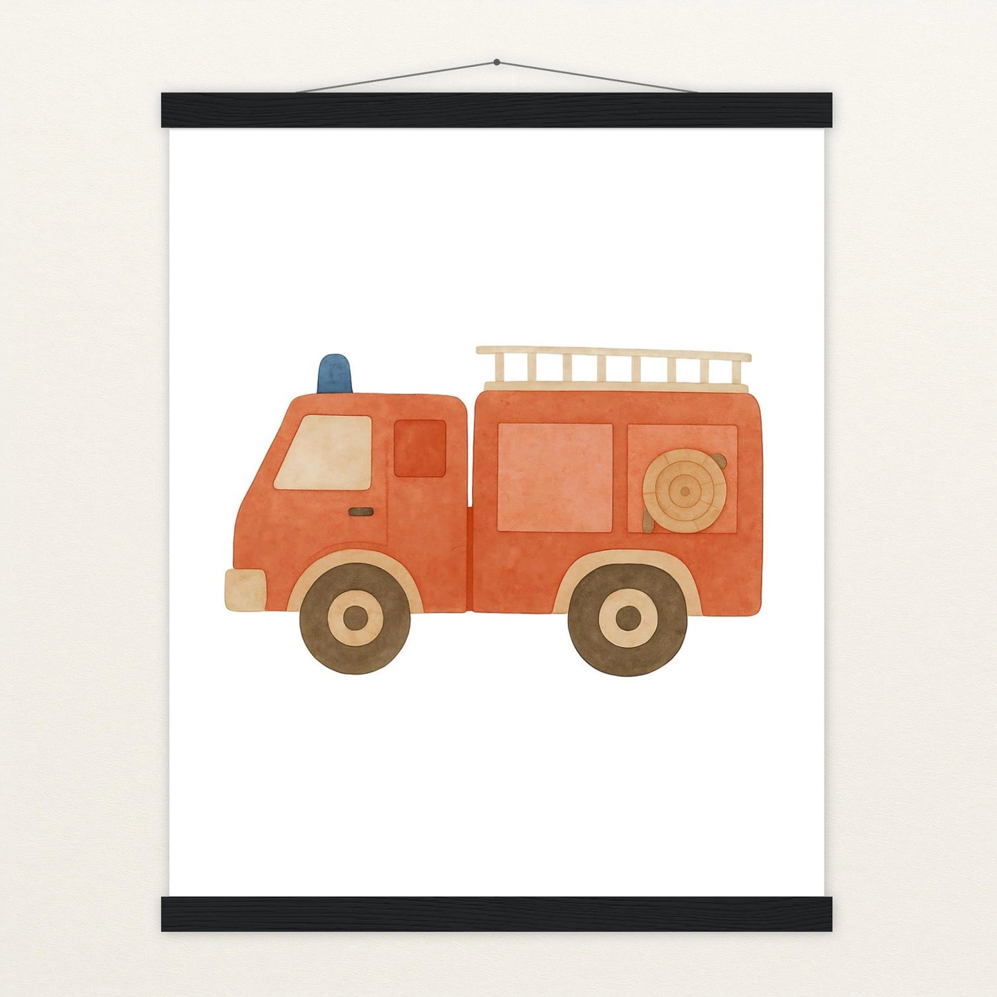 Feuerwehrauto Poster mit Leisten von tinylearner