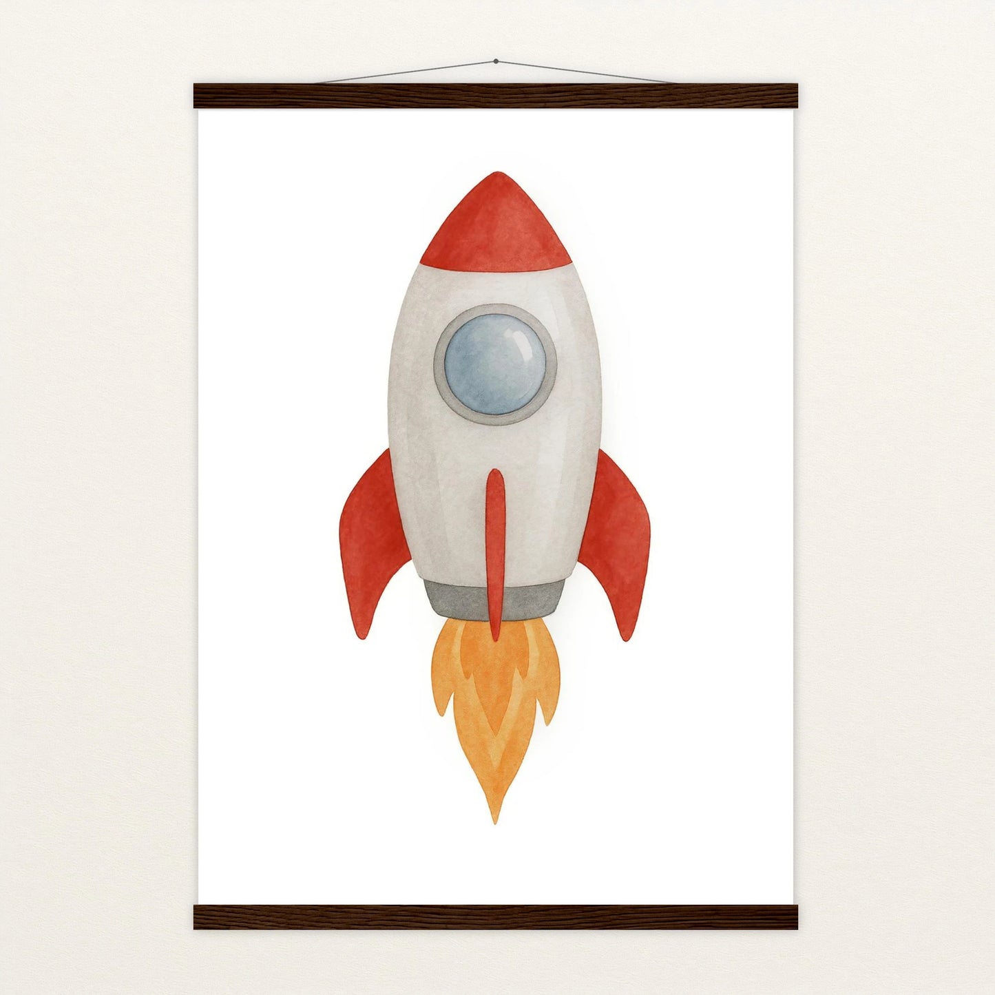 Rakete Poster mit Leisten von tinylearner